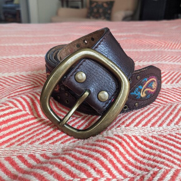 Lucky Brand Embroidered Belt Size Medium - Picture 2 of 5